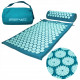 Килимок акупунктурний SportVida Аплікатор Кузнєцова з валиком 66 x 40 см Turquoise/Turquoise (SV-HK0283)