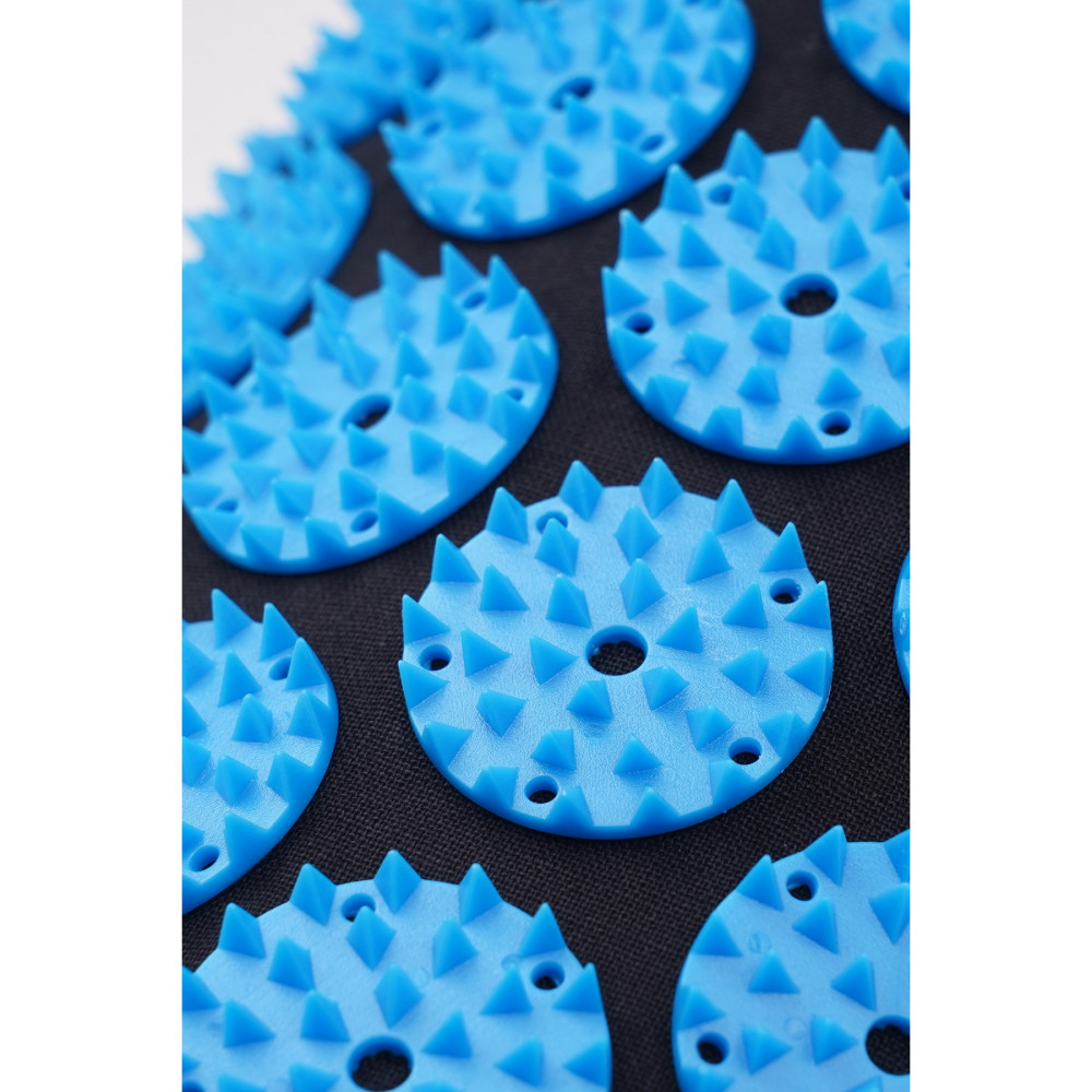 Килимок акупунктурний SportVida Аплікатор Кузнєцова з валиком 66 x 40 см Black/Blue (SV-HK0407)