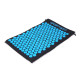 Килимок акупунктурний SportVida Аплікатор Кузнєцова з валиком 66 x 40 см Black/Blue (SV-HK0407)