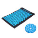 Килимок акупунктурний SportVida Аплікатор Кузнєцова з валиком 66 x 40 см Black/Blue (SV-HK0407)