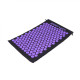 Килимок акупунктурний SportVida Аплікатор Кузнєцова з валиком 66 x 40 см Black/Violet (SV-HK0408)
