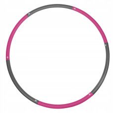 Обруч массажный SportVida Hula Hoop 90 см SV-HK0215 Grey/Pink