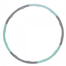 Обруч массажный SportVida Hula Hoop 100 см 1.2 кг SV-HK0337 Grey/Sky Blue