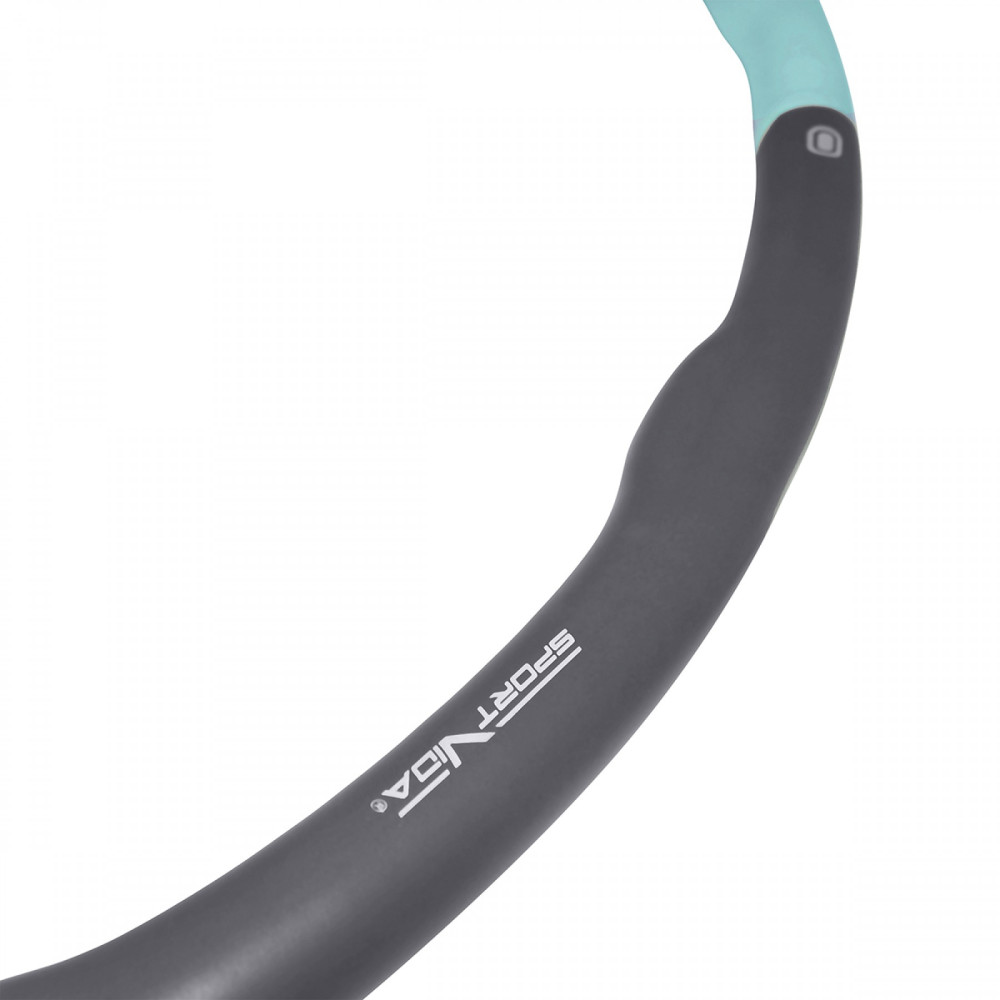 Обруч масажний SportVida Hula Hoop 100 см 1.2 кг SV-HK0337 Grey/Sky Blue