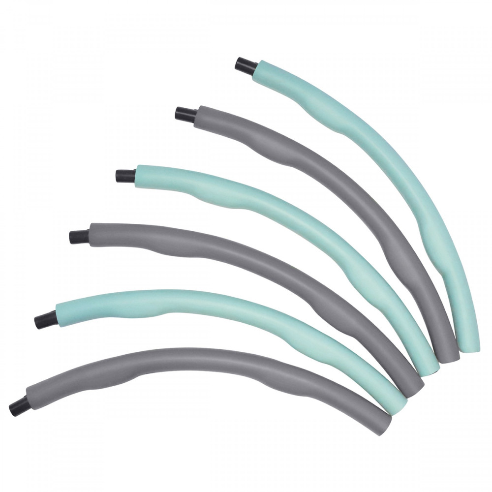Обруч масажний SportVida Hula Hoop 100 см 1.2 кг SV-HK0337 Grey/Sky Blue