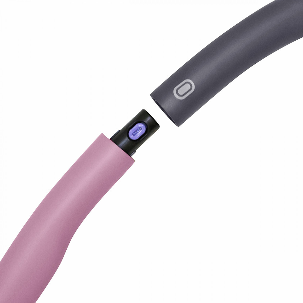 Обруч масажний SportVida Hula Hoop 100 см 1.2 кг SV-HK0338 Grey/Pink