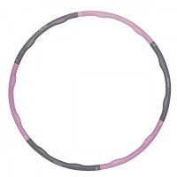 Обруч масажний SportVida Hula Hoop 100 см 1.2 кг SV-HK0338 Grey/Pink