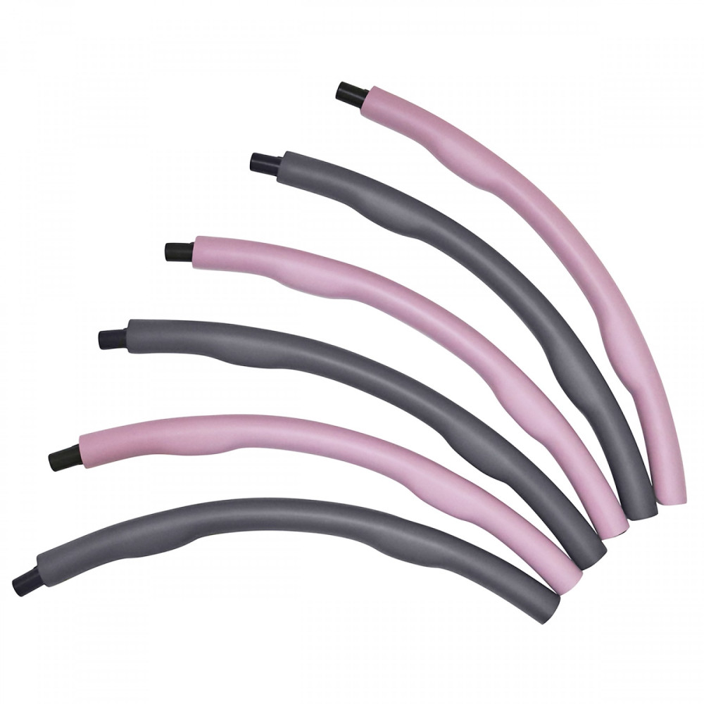 Обруч масажний SportVida Hula Hoop 100 см 1.2 кг SV-HK0338 Grey/Pink