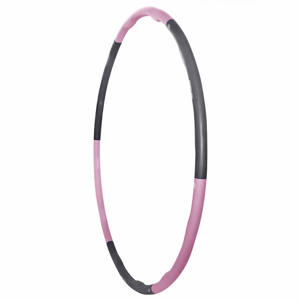 Обруч масажний SportVida Hula Hoop 100 см 1.2 кг SV-HK0338 Grey/Pink