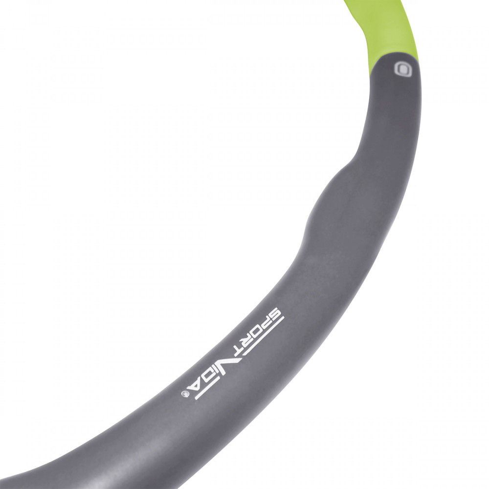 Обруч масажний SportVida Hula Hoop 100 см 1.2 кг SV-HK0339 Grey/Green