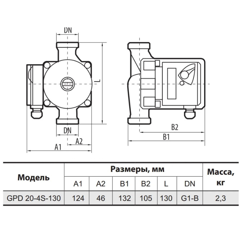 Циркуляційний насос Sprut GPD 20-4S-130