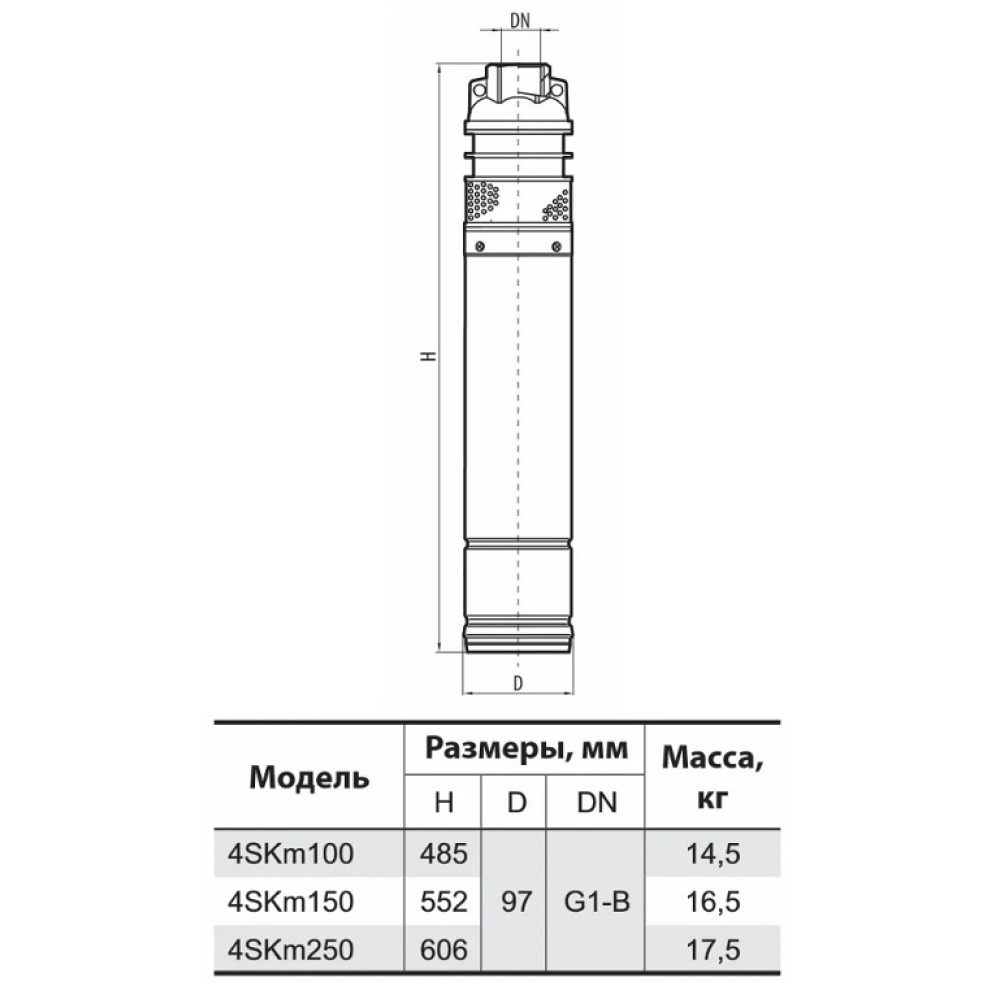 Свердловинний насос Sprut 4SKm 100 з пультом керування 15 м кабелю
