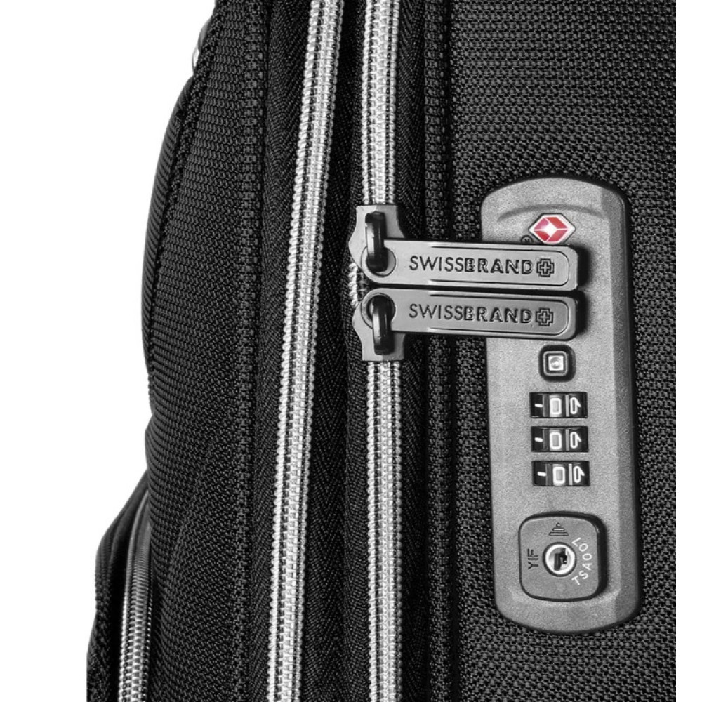 Чемодан Swissbrand Austria (S) Black (SWB_LEAUS001S) (DAS301853)