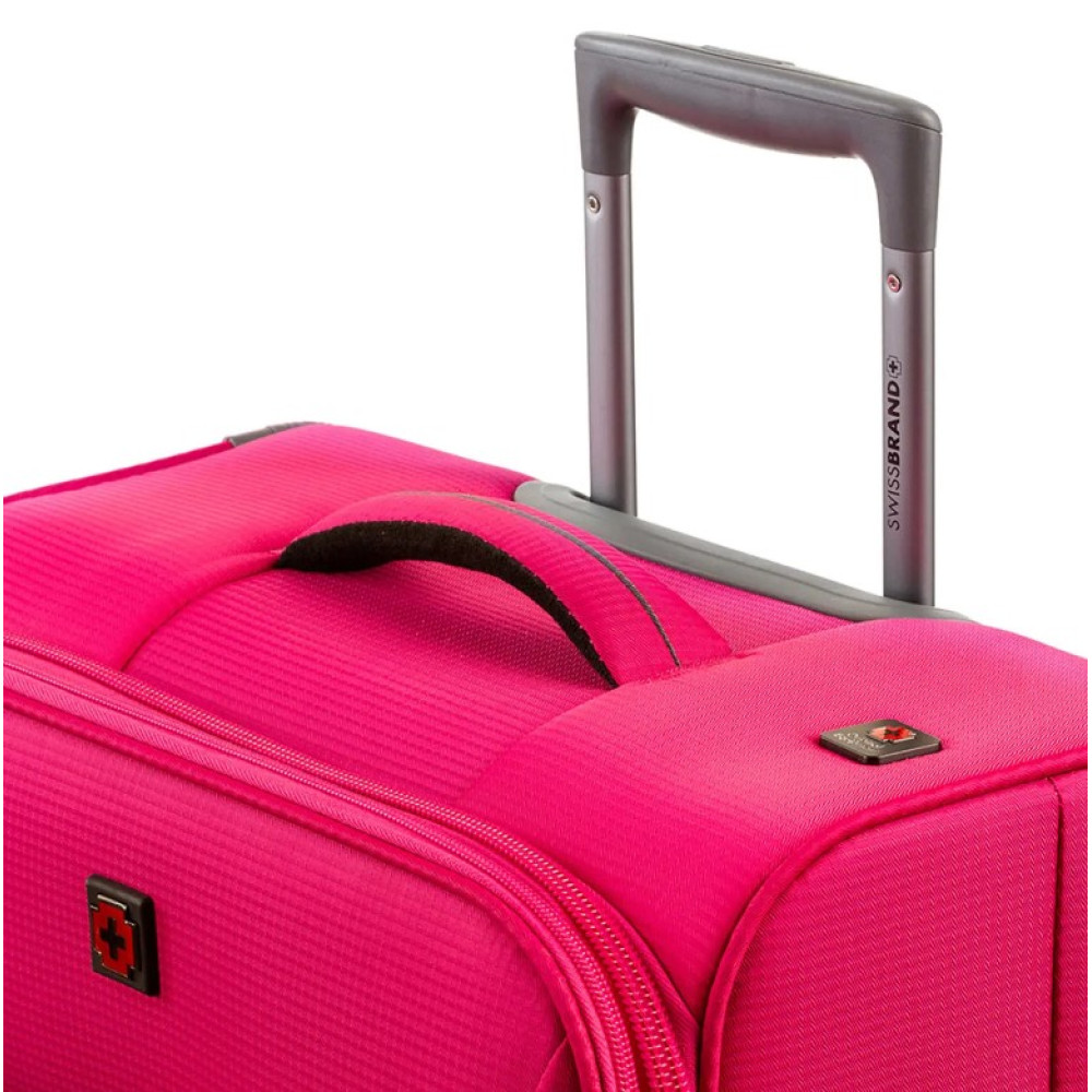 Валіза Swissbrand Silkeborg (M) Fuchsia/Light Grey (SWB_LLSIL941M) (DAS302349)