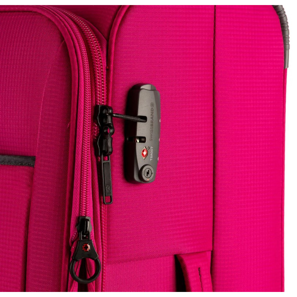 Валіза Swissbrand Silkeborg (M) Fuchsia/Light Grey (SWB_LLSIL941M) (DAS302349)