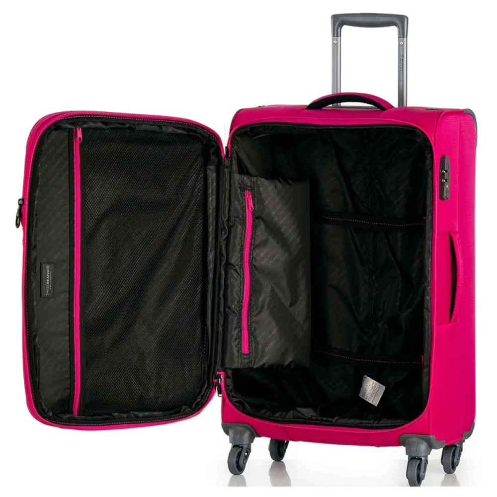 Валіза Swissbrand Silkeborg (L) Fuchsia/Light Grey (SWB_LLSIL941L) (DAS302350)