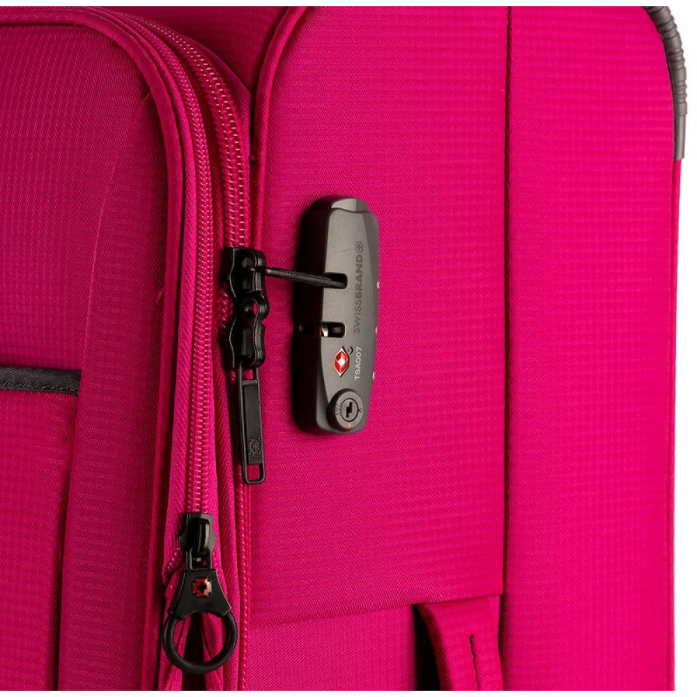 Валіза Swissbrand Silkeborg (L) Fuchsia/Light Grey (SWB_LLSIL941L) (DAS302350)