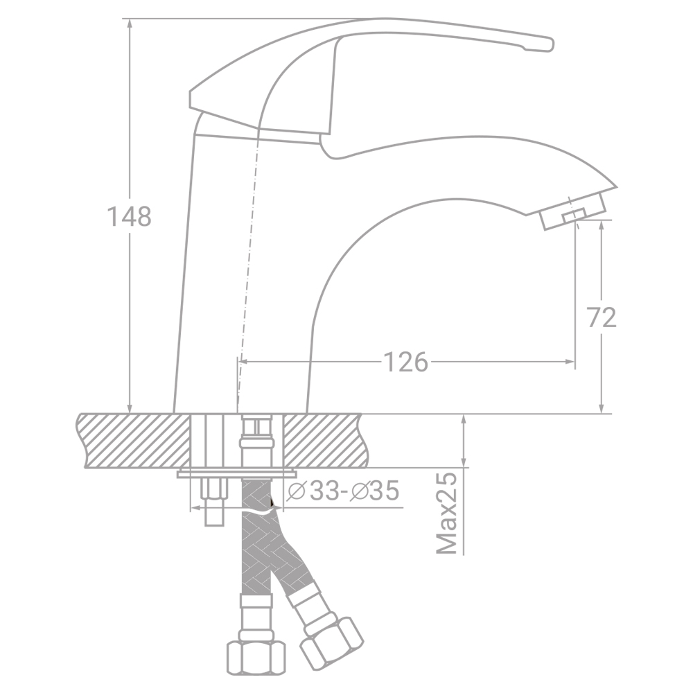 Змішувач для раковини TAU SD-2A143C (9804000)