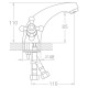 Змішувач для раковини TAU VD-2A161C (9870000)