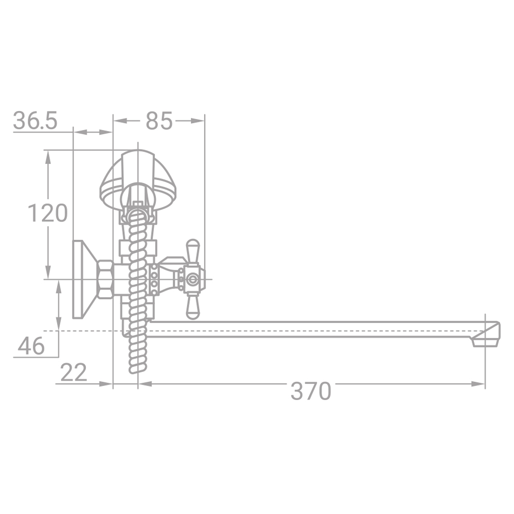 Змішувач для ванни TAU VD-2C261C (9870220)