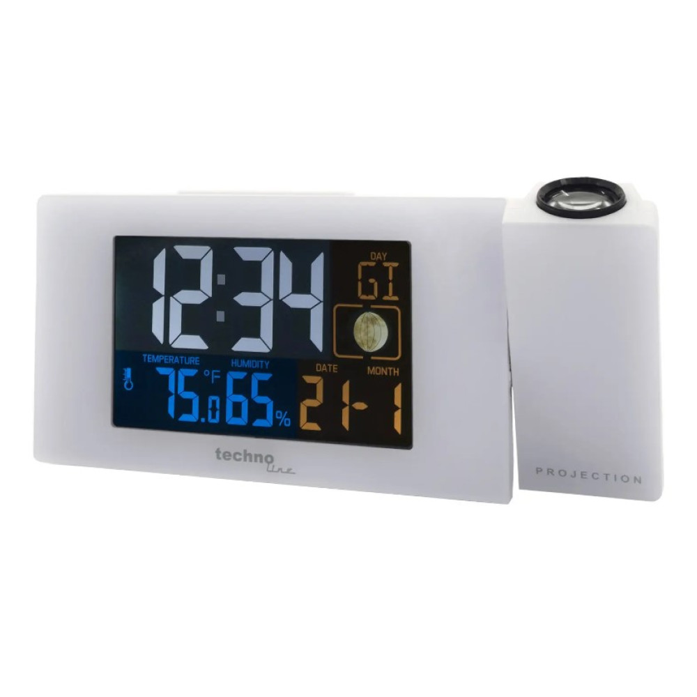 Годинник проекційний Technoline WT537 White (WT537) (DAS301197)