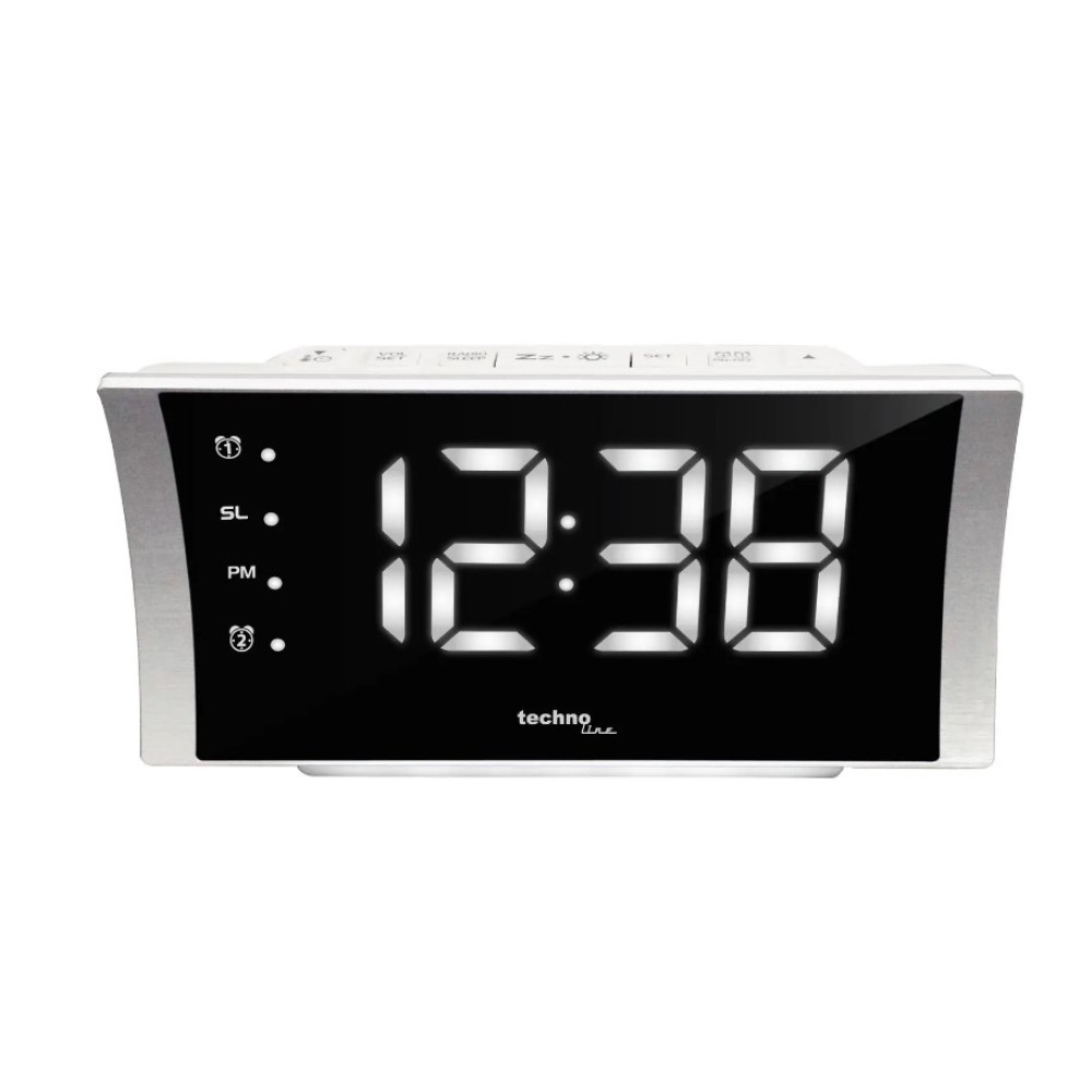 Часы настольные с радио Technoline WT494 Silver (WT494) (DAS301809)