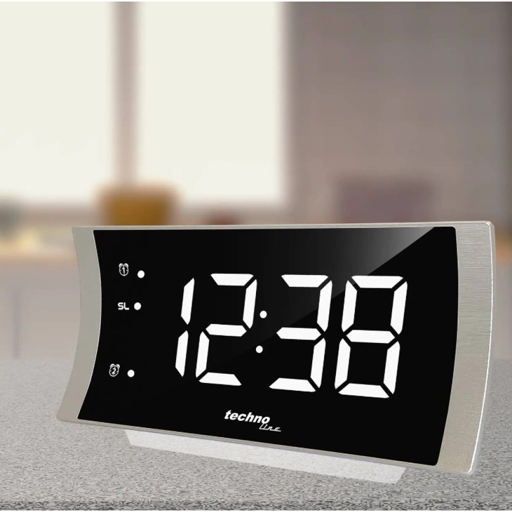 Часы настольные с радио Technoline WT494 Silver (WT494) (DAS301809)