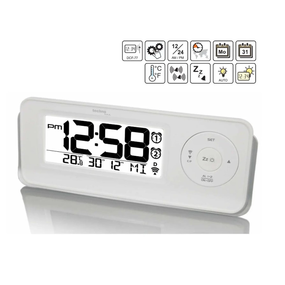 Часы настольные Technoline WT498 White (WT498) (DAS301810)