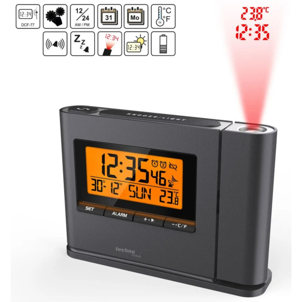 Часы проекционные Technoline WT519 Anthracite (WT519)