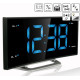 Годинник настільний з радіо Technoline WT460 Blue LED Black/Silver (WT460 blaue LED)