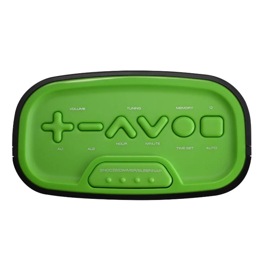 Годинник настільний з радіо Technoline WT465 Black/Green (WT465 grun) (DAS301825)