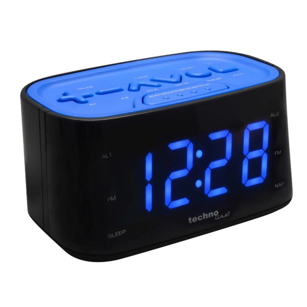 Годинник настільний з радіо Technoline WT465 Black/Blue (WT465 blaue)