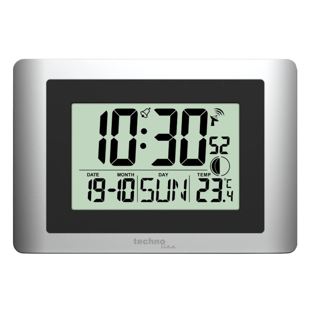 Часы настенные Technoline WS8028 Silver/Black (WS8028) (DAS302459)