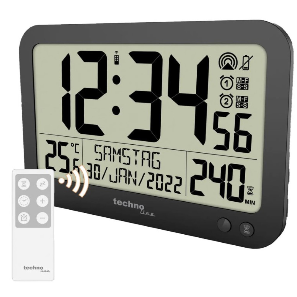 Часы настенные Technoline WS8026 Black (WS8026)