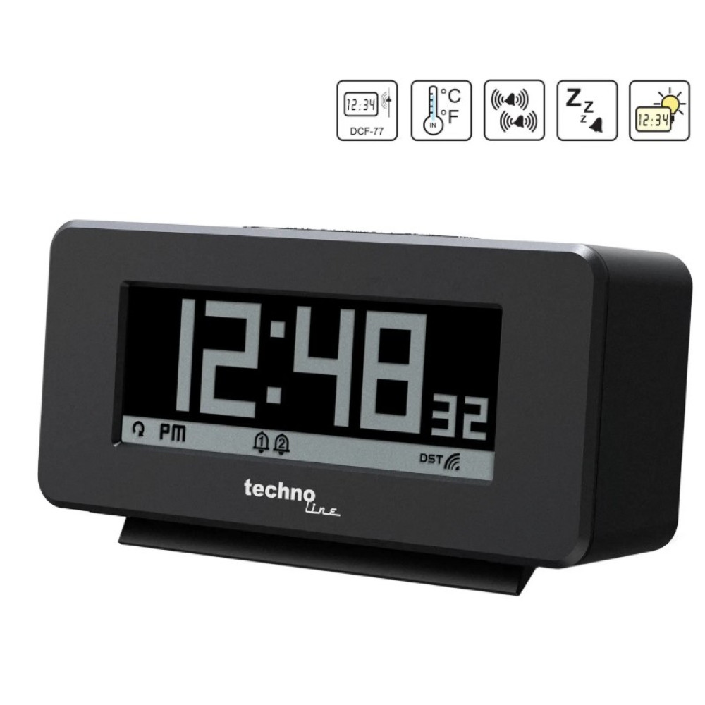 Часы настольные Technoline WT295 Black (WT295)
