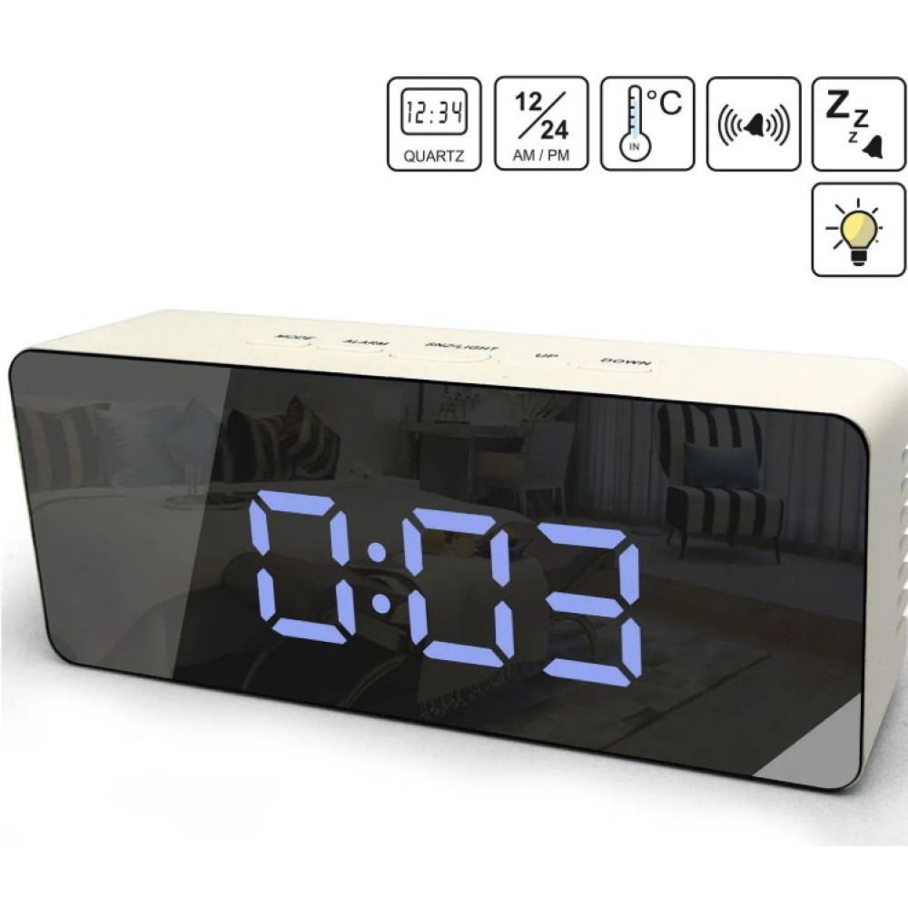 Часы настольные Technoline WT475 White/Black Mirror (WT475)