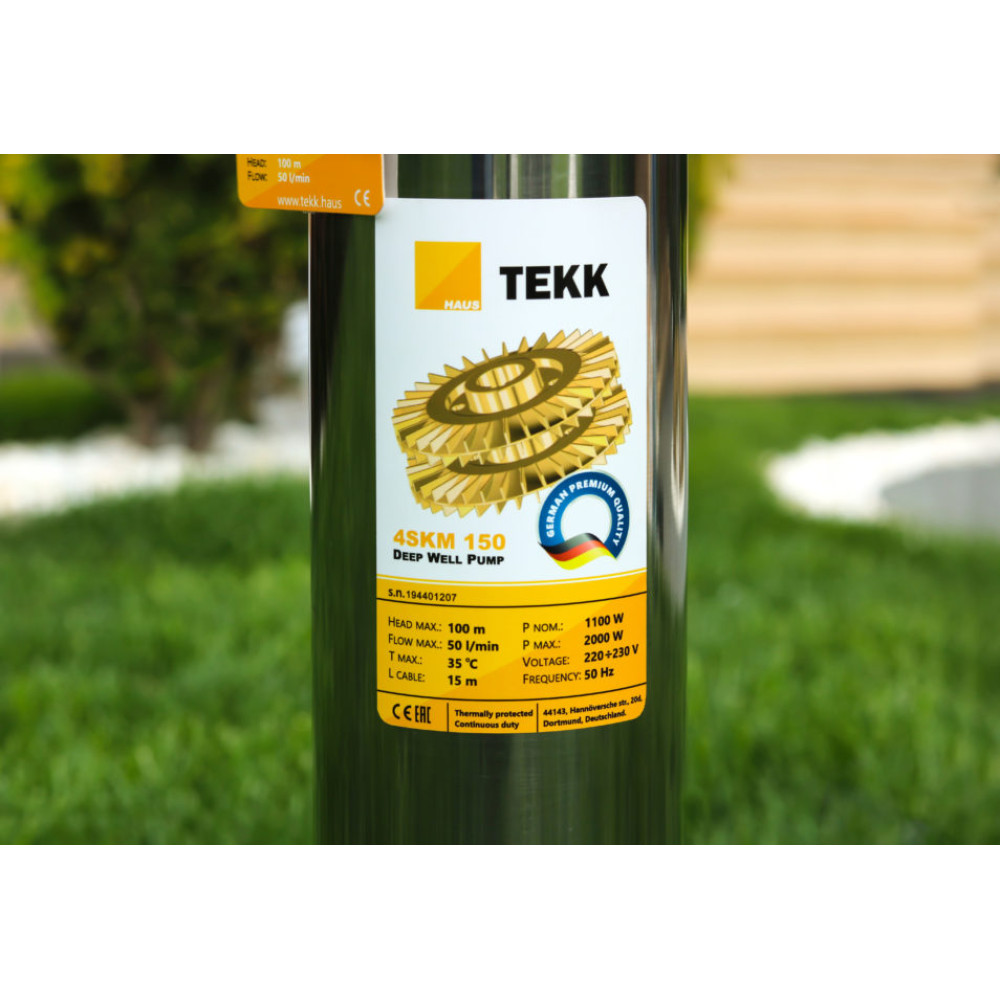 Скважинный насос Tekk Haus 4SKM-100 25 м кабель + пульт