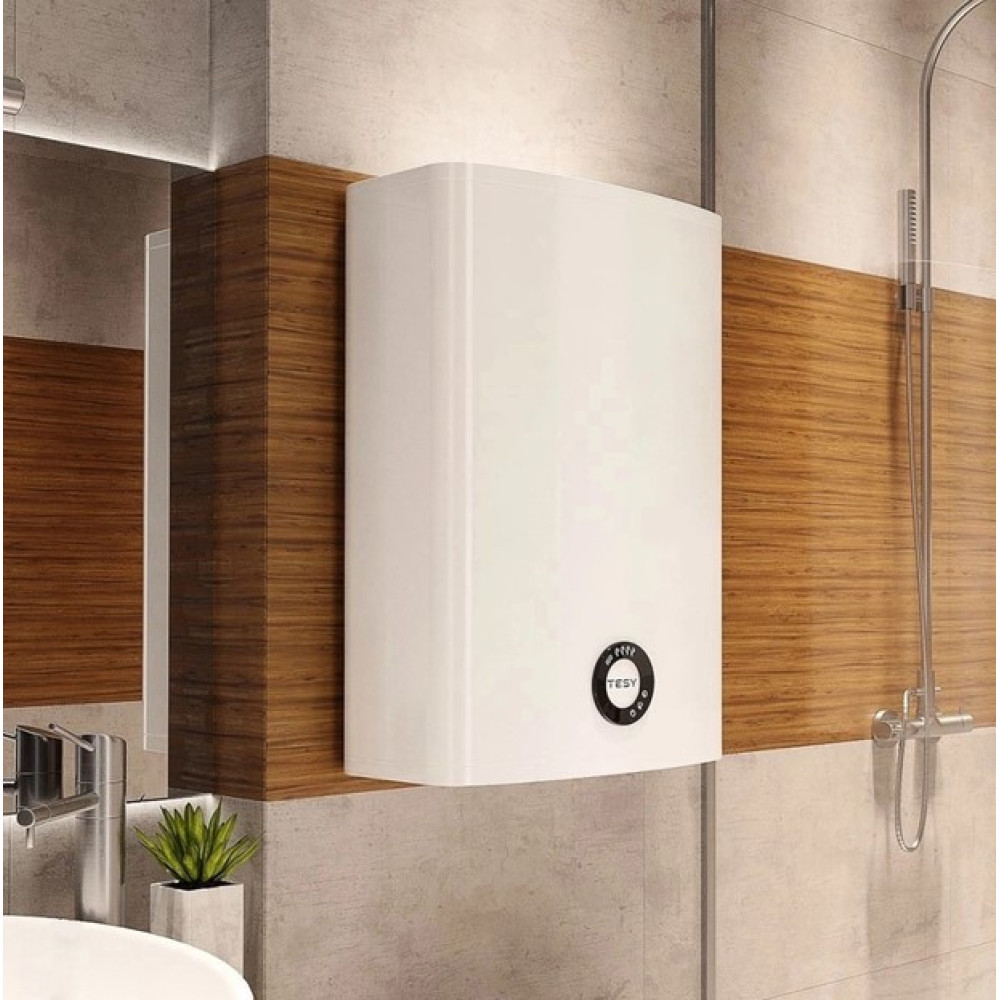 Водонагреватель Tesy Bellislimo Lite Dry GCR 502712D E32 EC 50 л, 1,2 кВт, "сухой" ТЭН, универсальный, прямоугольный, белый (306086)