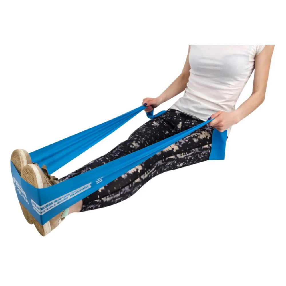 Лента-эспандер для спорта и реабилитации Power System PS-4121 Flat Stretch Band Level 1 Blue 5-15 кг (PS_4121_Blue)