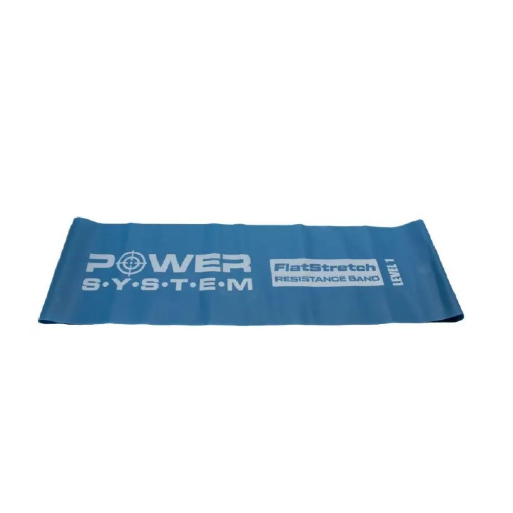 Лента-эспандер для спорта и реабилитации Power System PS-4121 Flat Stretch Band Level 1 Blue 5-15 кг (PS_4121_Blue)