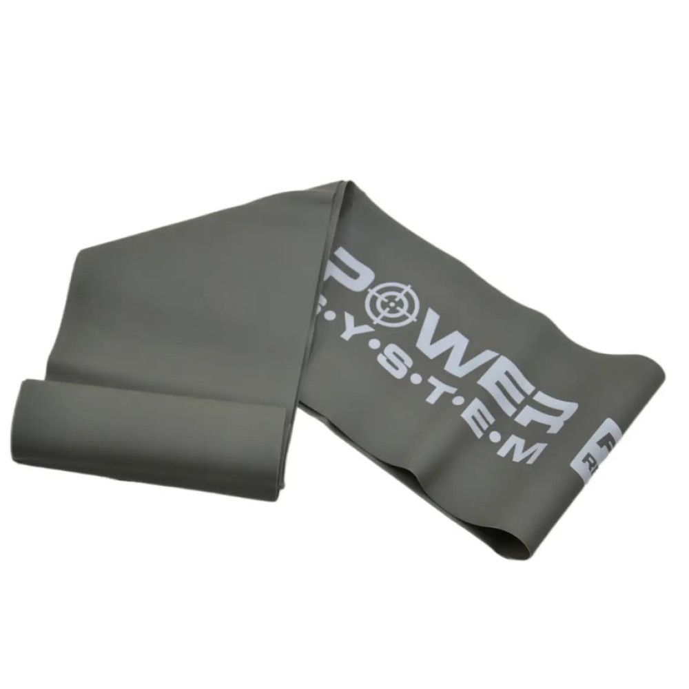Стрічка-еспандер для спорту та реабілітації Power System PS-4123 Flat Stretch Band Level 3 Grey 25-35 кг (PS_4123_Black)