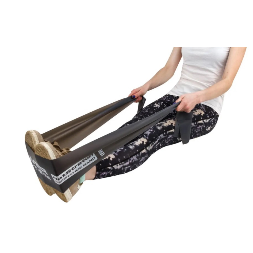 Стрічка-еспандер для спорту та реабілітації Power System PS-4123 Flat Stretch Band Level 3 Grey 25-35 кг (PS_4123_Black)