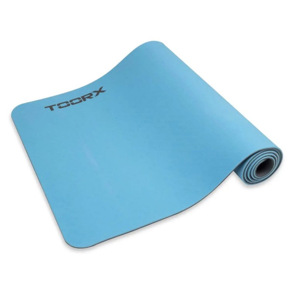 Килимок спортивний Toorx Yoga Professional TPE 183 х 60 х 0,6 см для йоги та фітнесу Azzurro/Antracite (MAT-183)