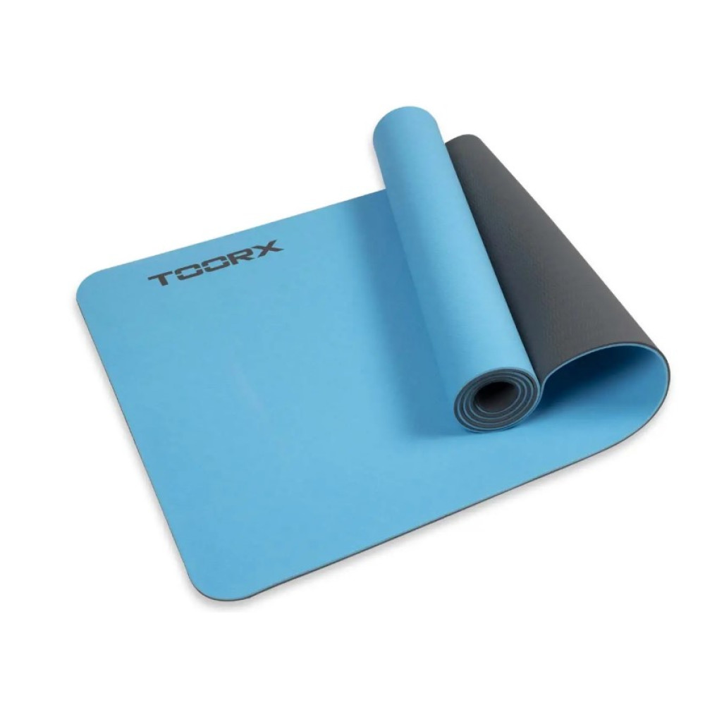 Килимок спортивний Toorx Yoga Professional TPE 183 х 60 х 0,6 см для йоги та фітнесу Azzurro/Antracite (MAT-183)