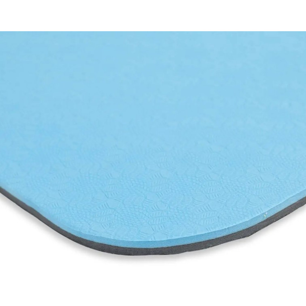 Килимок спортивний Toorx Yoga Professional TPE 183 х 60 х 0,6 см для йоги та фітнесу Azzurro/Antracite (MAT-183)
