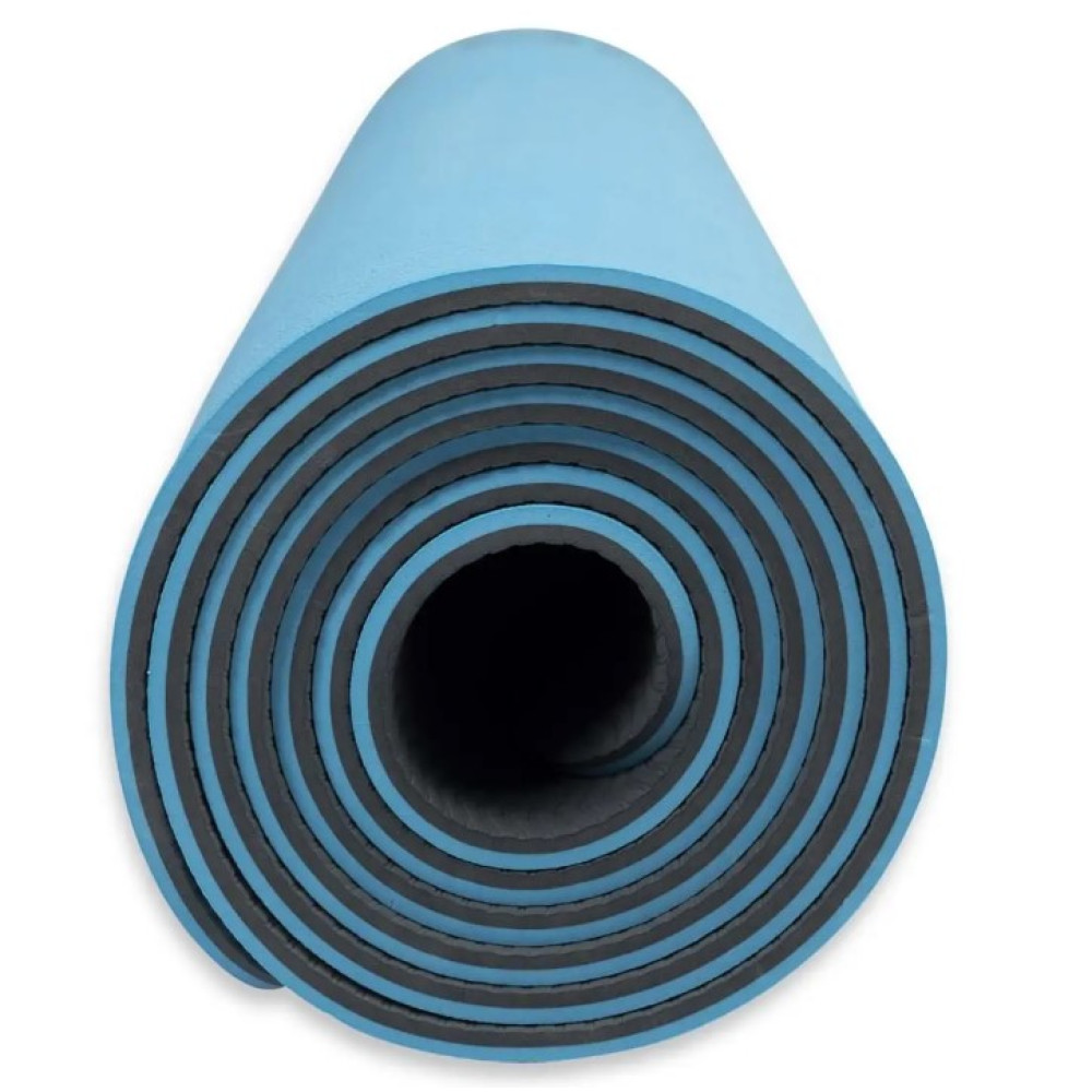 Килимок спортивний Toorx Yoga Professional TPE 183 х 60 х 0,6 см для йоги та фітнесу Azzurro/Antracite (MAT-183)