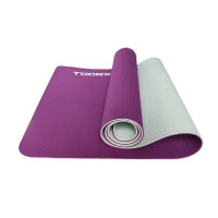 Килимок спортивний Toorx Yoga Professional TPE 183 х 60 х 0,6 см для йоги та фітнесу Burgundi/Perla (MAT-184)