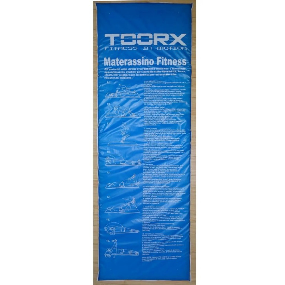 Килимок спортивний Toorx Padded Exercise 181 х 60 х 2,5 см з антиковзною поверхнею Blu/Rosso (MAT-GE)