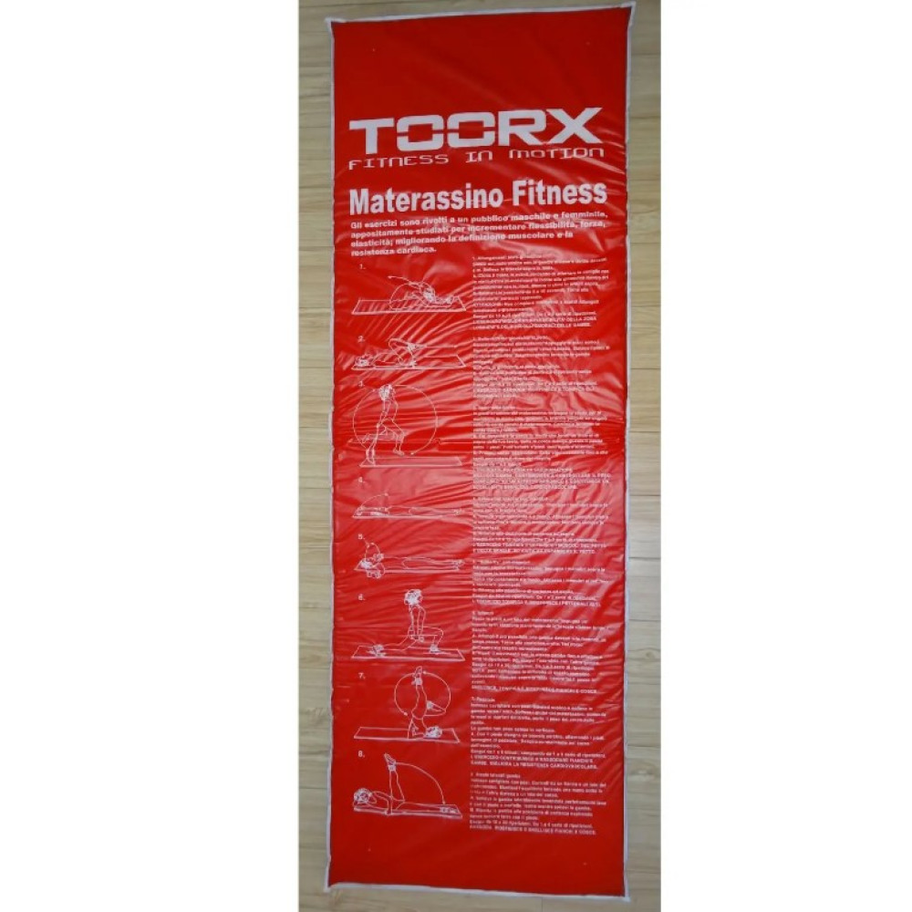 Килимок спортивний Toorx Padded Exercise 181 х 60 х 2,5 см з антиковзною поверхнею Blu/Rosso (MAT-GE)