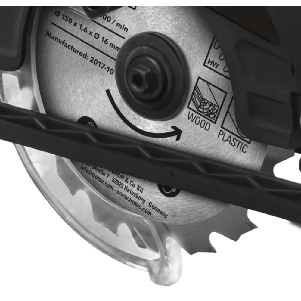 Пила циркулярная аккумуляторная Trotec PCSS 10-20V с АКБ и ЗУ + кейс (4430000110)